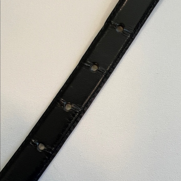 Liz Claiborne - black leather belt, M, vintage main image 7